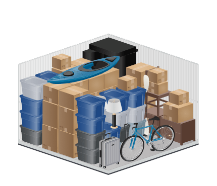 medium storage units size guide image thumbnail for Storelocal Storage, 1444 Willow Avenue, Hercules, CA, 94547