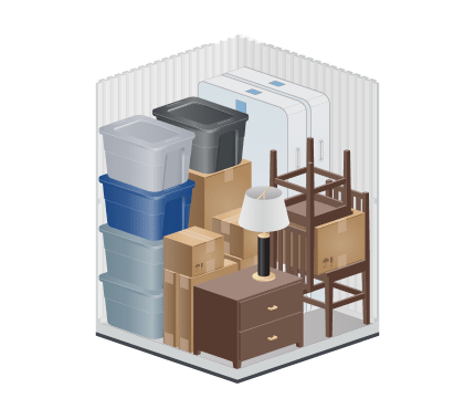 small storage units size guide image thumbnail for Storelocal Storage, 1444 Willow Avenue, Hercules, CA, 94547