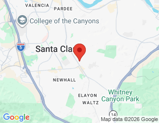 Map image of Newhall Valencia Mini Storage, 22412 12th St, Newhall, CA, 91321 location